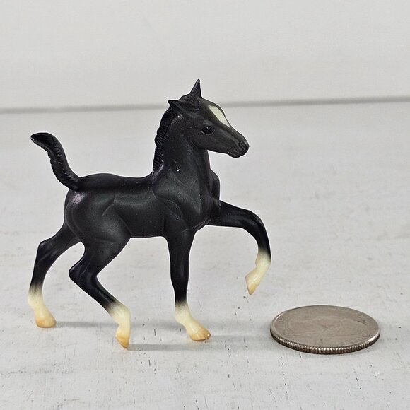 Breyer Stablemate Trotting Foal Baby Horse Black #5655 #5994 - Picture 6 of 8